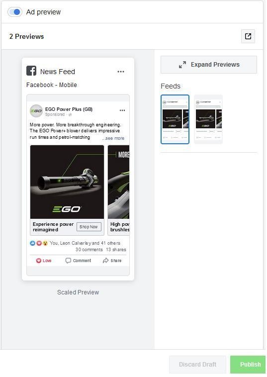 Facebook ad preview non-expanded.