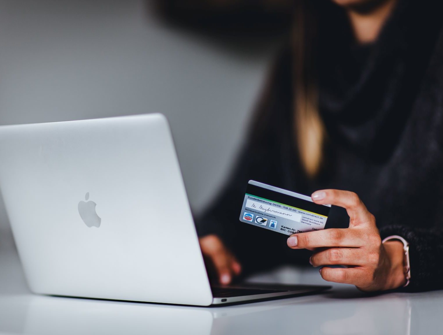 Woman buying something from a website