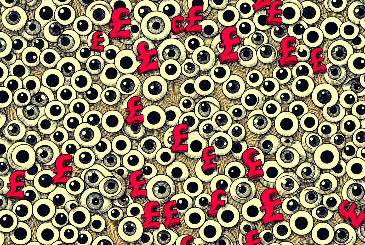 Abstract eyeballs/paid media contextual image