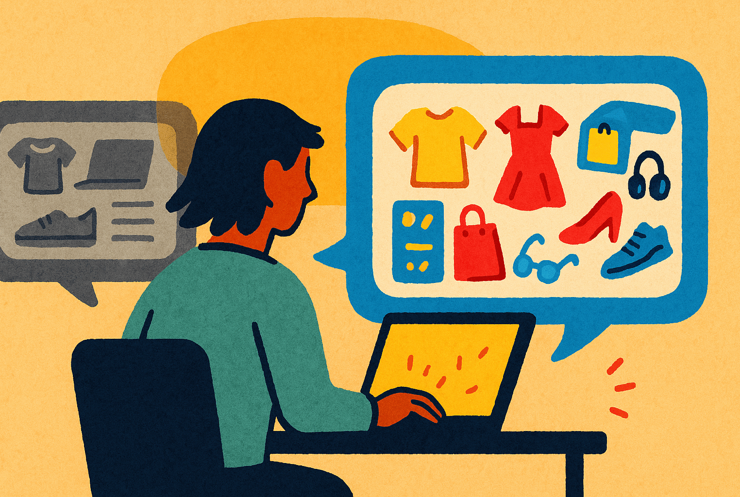 Agentic shopping illustration